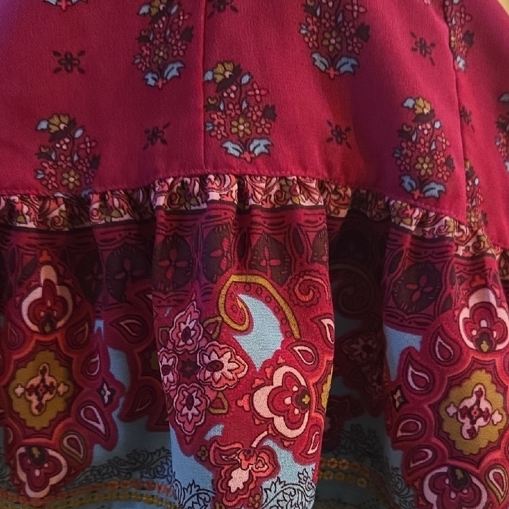 Monsoon London Dress From India Fabric & Style To Die For 12-18 Mos BOHO WHIMSY! - Picture 14 of 16